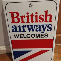 Vintage British Airways welcome sign (26097)