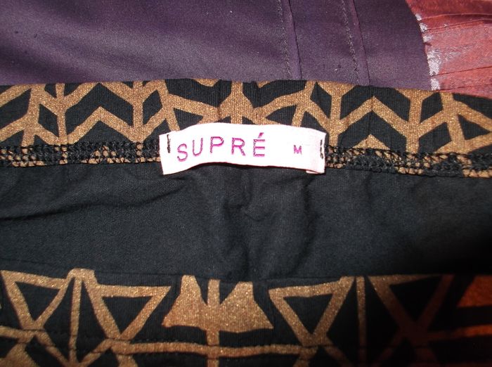 Black and Gold design Mini Skirt