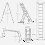 Multi Purpose Ladder Aluminium Image 5