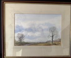 Original Irish Watercolour Painting -  "Top of the Hill" by John J. Marshall (55 x 45 cm)