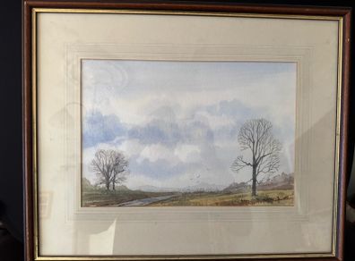 Original Irish Watercolour Painting -  "Top of the Hill" by John J. Marshall (55 x 45 cm)