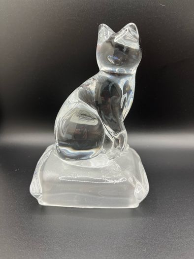 Pair of vintage crystal sculptures crafted by Cristal D'Arques