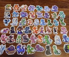 50pcs Dragon Stickers Decals