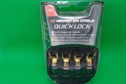 Poatage - 5 x Monster Cable Quick Lock Angled 24k Gold Spades