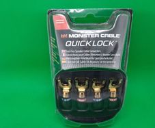 Poatage - 5 x Monster Cable Quick Lock Angled 24k Gold Spades