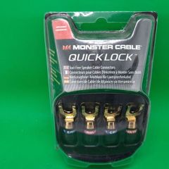 Poatage - 5 x Monster Cable Quick Lock Angled 24k Gold Spades