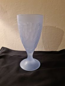 Blue frosted glass made in France