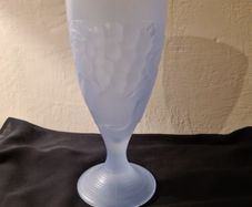 Blue frosted glass made in France