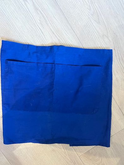 Blue Half Apron With Pockets