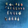 24 Vintage Faceted Crystal Pendants, Assorted Colours & Shapes, Jewellery Making Components Image 4