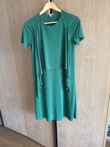 Cos green drape front dress size XS (8)
