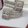 Cubic Zirconia Bypass Ring in Rhodium Overlay Sterling Silver Image 2
