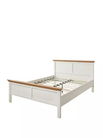 Cream / Oak Bed Frame