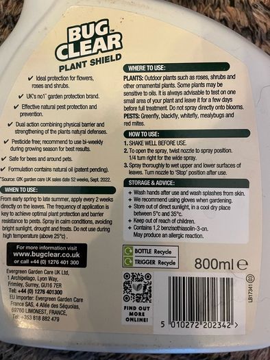 Plant Bug Clear Plant Shield Insecticide Spray Pesticide Free Bug Killer New