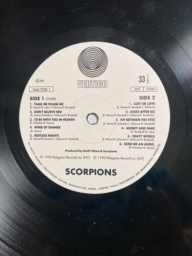 Scorpions "Crazy world" vinyl