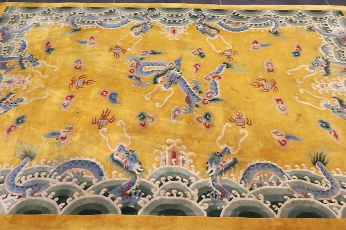 Chinois- Oriental Rug Runner Gold/Yellow 350cm x 70cm wide.