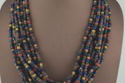 Vintage African Style MultiColor 4.5mm - 6mm Glass beads Necklace Strands