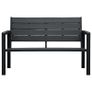 Garden Bench 120 cm HDPE Black Wood Look Image 3