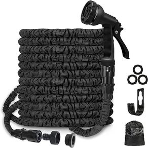 Expandable Garden Hose Pipe 50 FT, Magic Hose with 3/4", 1/2" Fittings - Flexible Expanding Hose with 8 Function Spray Nozzle (FREE POSTAGE)