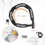 Bike Locks High Security with 2 Keys, Bike Chain Lock Heavy Duty, 120cm Bicycle/Cycling Locks for Bike Cycle, Moto, Door, Gate Fence, Black/White Image 2