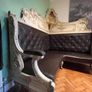 antique rococo carved wood corner seat Image 2