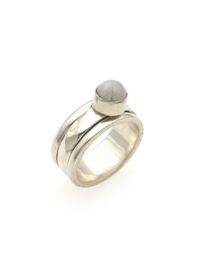 925 Vintage Sterling Silver & Moonstone Spinner Ring