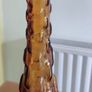 Beautiful 1960s retro lozenge shaped pattern amber coloured Empoli bottle Image 6