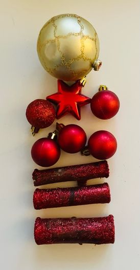 70 Christmas Baubles / Decorations / Red & Gold Baubles