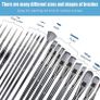 23 PCS Set Paintbrush, Professional Assorted Shape Soft Hair Bristle Art Brushes, All Purpose Artist Paint Brushes for Premium Adult Detail, Gouache, Acrylic, Oil Painting or Beginner (FREE POSTAGE) Image 5