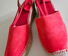 Toni Pons TANA-A suede coral wedge espadrilles Spanish leather UK 6.5 RRP 80 new & boxed