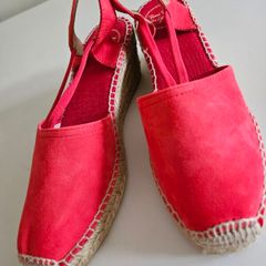 Toni Pons TANA-A suede coral wedge espadrilles Spanish leather UK 6.5 RRP 80 new & boxed