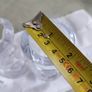 Set of 2 Beautiful Vintage Irish Signed Peter O'Farrell crystal artist Clear Crystal Bud Vase. Image 2