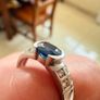 9ct white gold sapphire ring Image 4