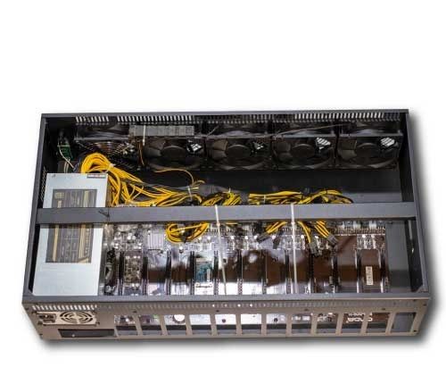 MineBox12 all in one 12gpu mining rig case quiet PSU