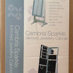 Standing Mirror/Mirrored Jewellery Cabinet BRAND NEW Unopened
