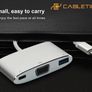 Cabletime USB Type-C Thunderbolt 3 Mini Hub 3-in-1 VGA  + USB 3.0 & USB 3.1 (Type-C) Combo Adapter (Brand New/Warranty) Image 2