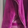 RIVER ISLAND fuschia faux leather and fur biker jacket Sz 14UK - Rrp 125 (New) Image 5