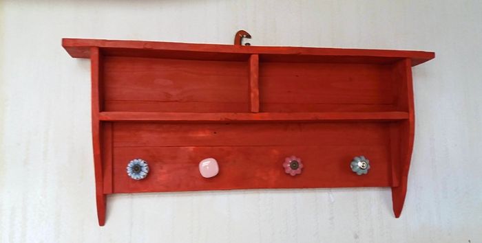 NEW Rustic cubbybox shelf / coat n hat rack