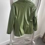 Stunning Kiwi & Co Olive Green Faux Leather Jacket size L Image 3