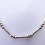 Vintage High Quality  Sterling Silver 925 heavy Bead Necklace  length 16" - 12,58g Image 2