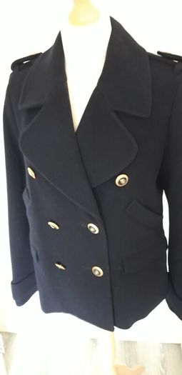 New Navy Hobbs Military Style Wool Coat/Jacket Size 10