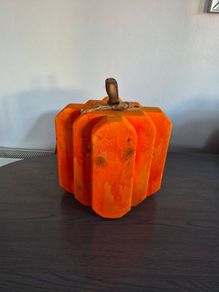 handmade wooden pumkin