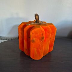 handmade wooden pumkin
