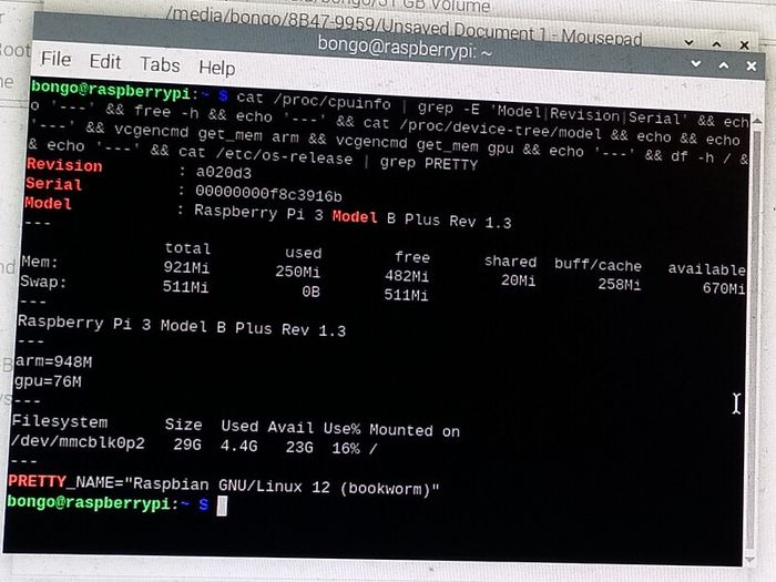 Raspberry Pi 3B+ with monitor
