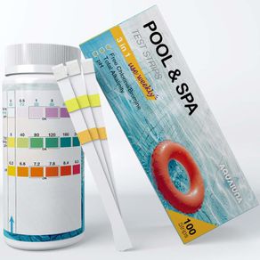 Pool and Spa Test Strips 100 Counts - 3 Way Hot Tub Test Kit Testing for Free Chlorine/Bromine, Total Alkalinity and pH- Easy and Accurate Water Maintenance