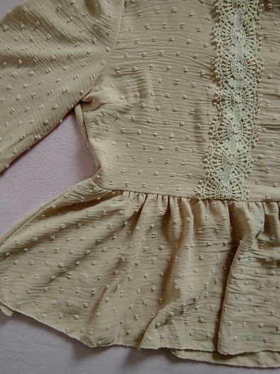 Beige blouse casual long sleeve, blouse,  summer , light material