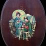 Pair of Japanese wooden wall plaques Image 9