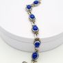 Vintave 925 Sterling Silver & Lapis Lazuli Bracelet Image 7