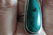 Vintage silver 925  ring with Eilat stone.
