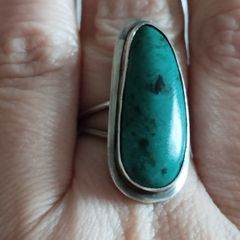 Vintage silver 925  ring with Eilat stone.